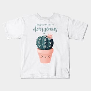 Hugging me can be Dangerous Cactus Kids T-Shirt